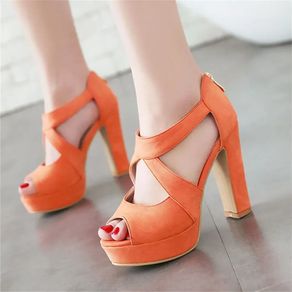 Funki Buys | Shoes | Women's Block Heel High Platform Sandal