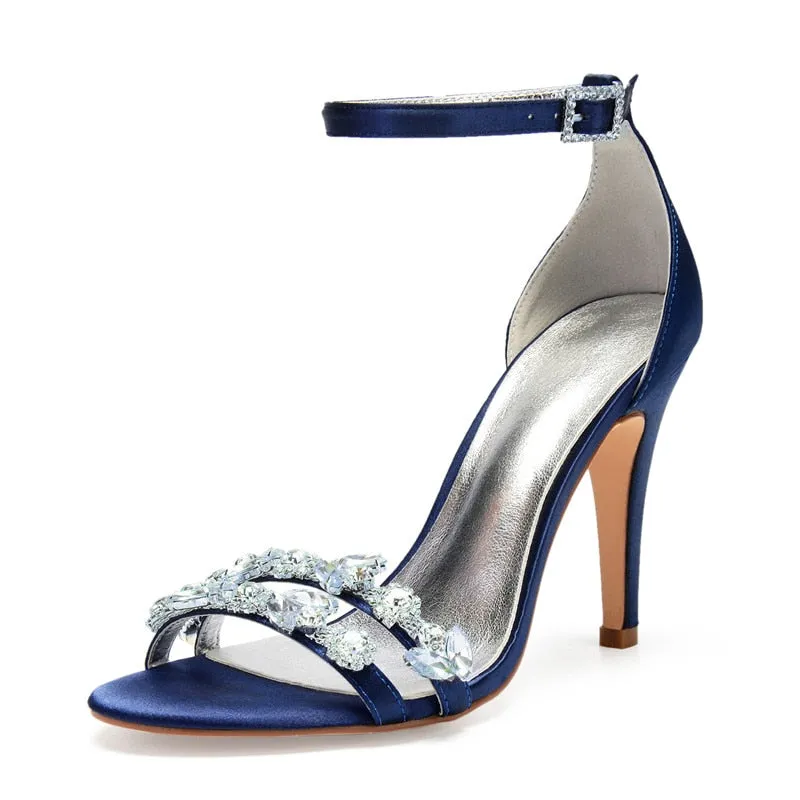 Funki Buys | Shoes | Women's Satin Rhinestones Bridal Sandals