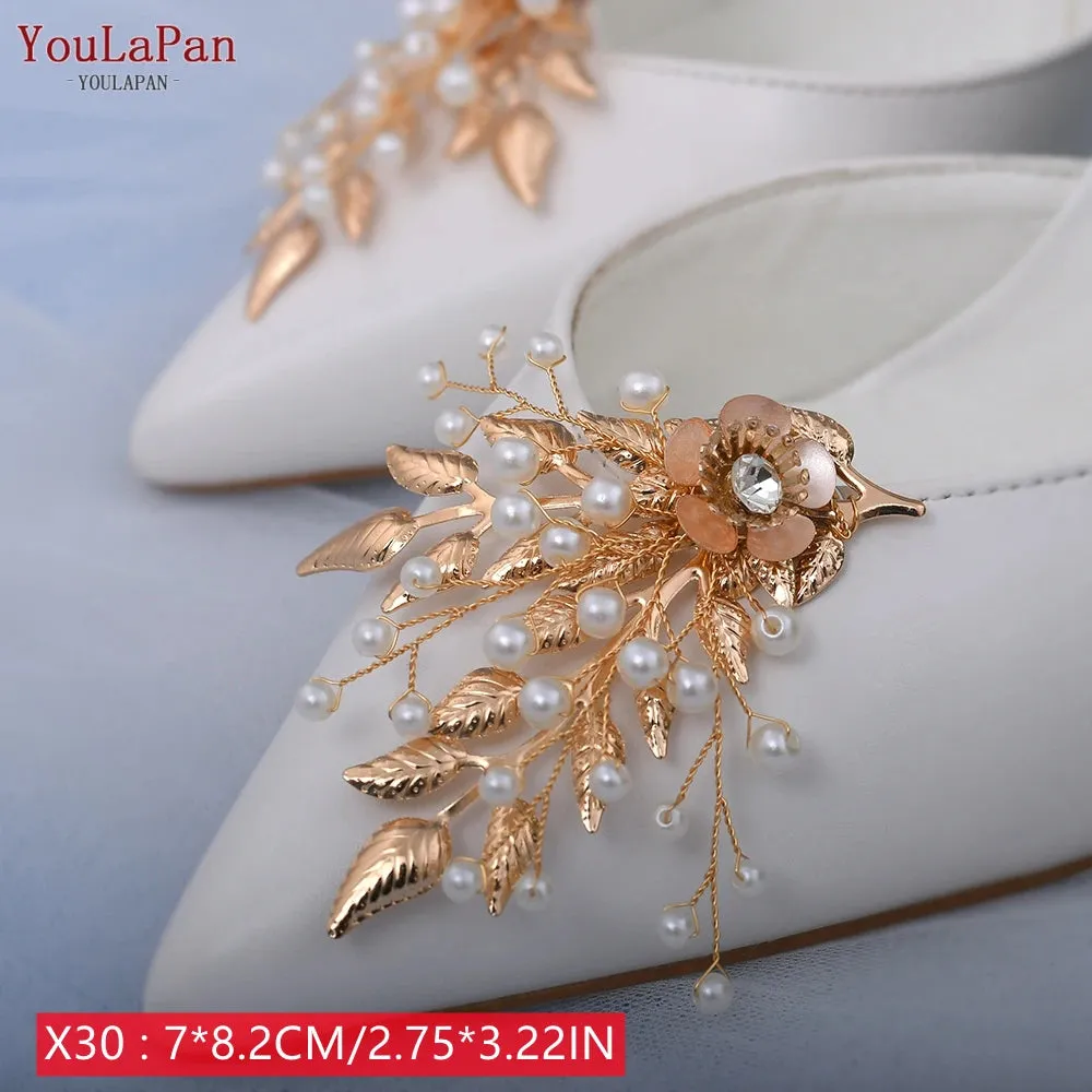 New Women's Shoe Rhinestone Clip Charms 2 Pcs.