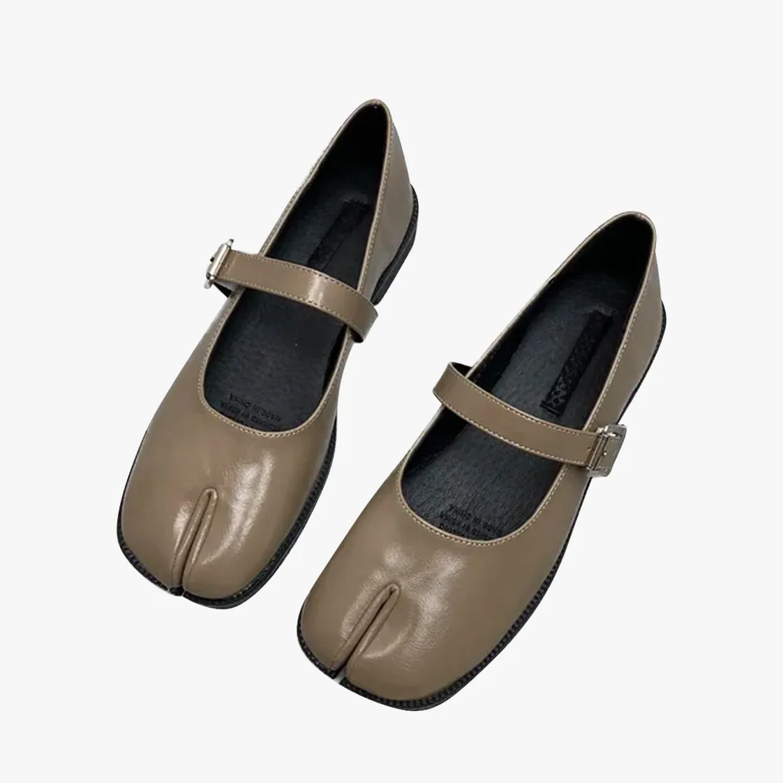 Retro Split Toe Mary Jane Flats
