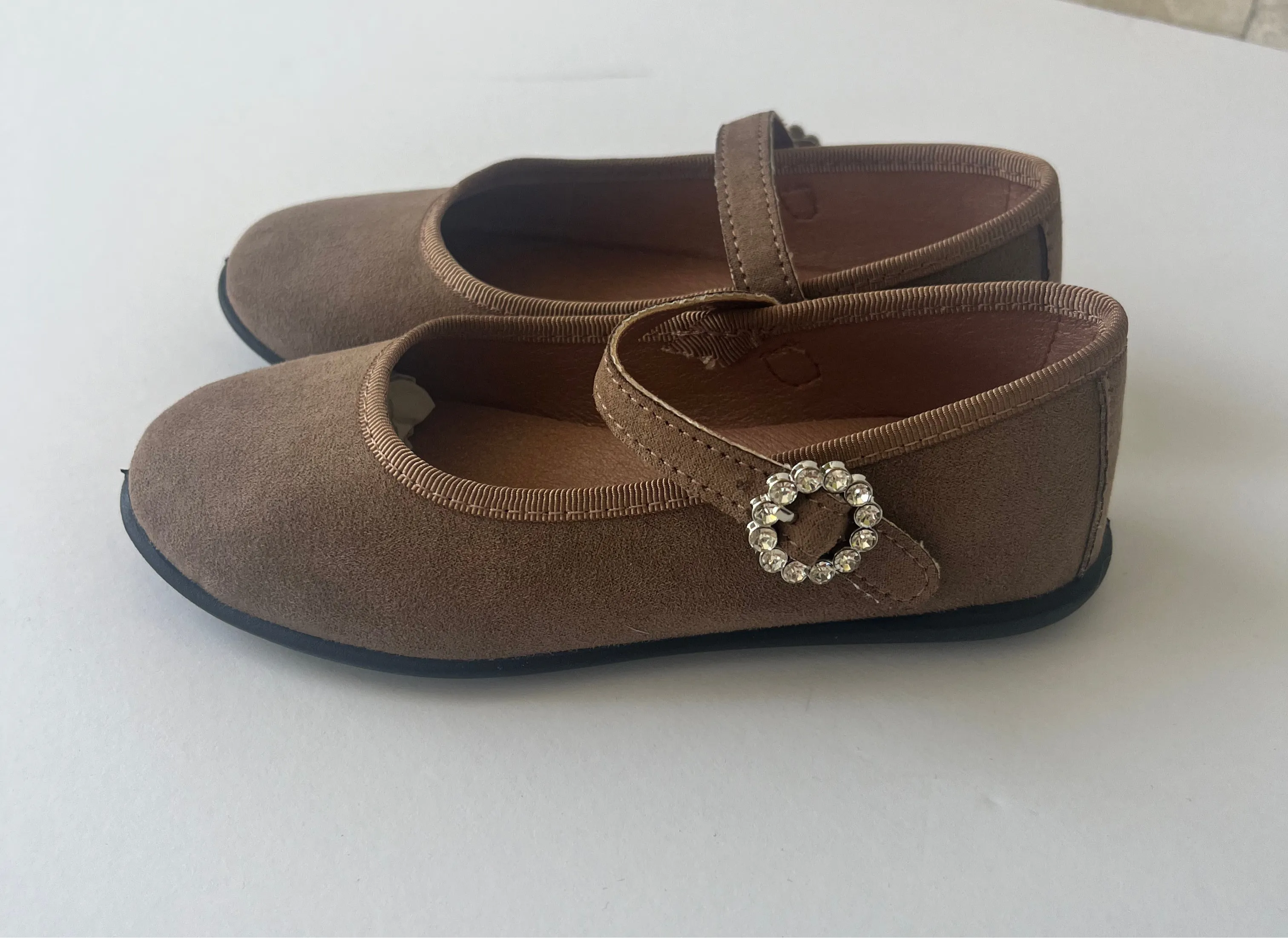 Taupe suede mary jane